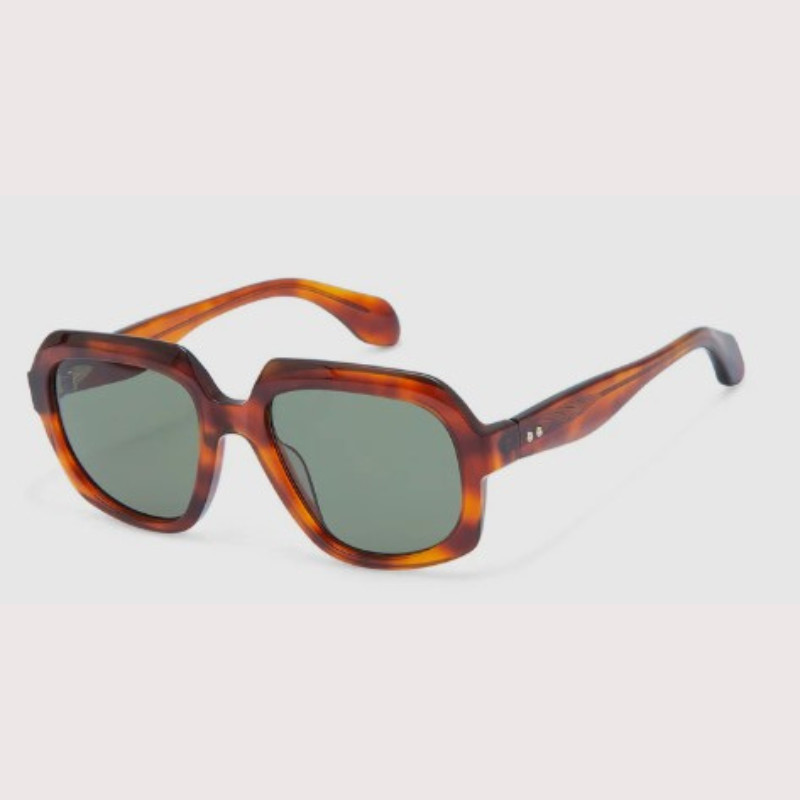 Gigi Studios Sunglasses THRIVE 021 GS1018/22S Brown Square Frames w/ Green Lense THRIVE 021 | Contemporary Eyewear | GIGI STUDIOS main image 4